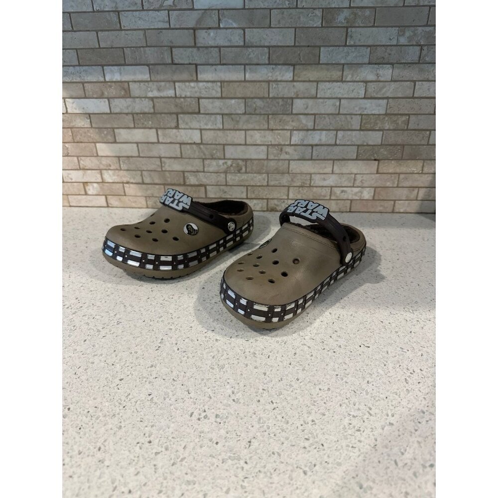 Star‎ Wars Chewbacca X Crocs Classic Lined Clog Espresso 2023 Size Junior 3